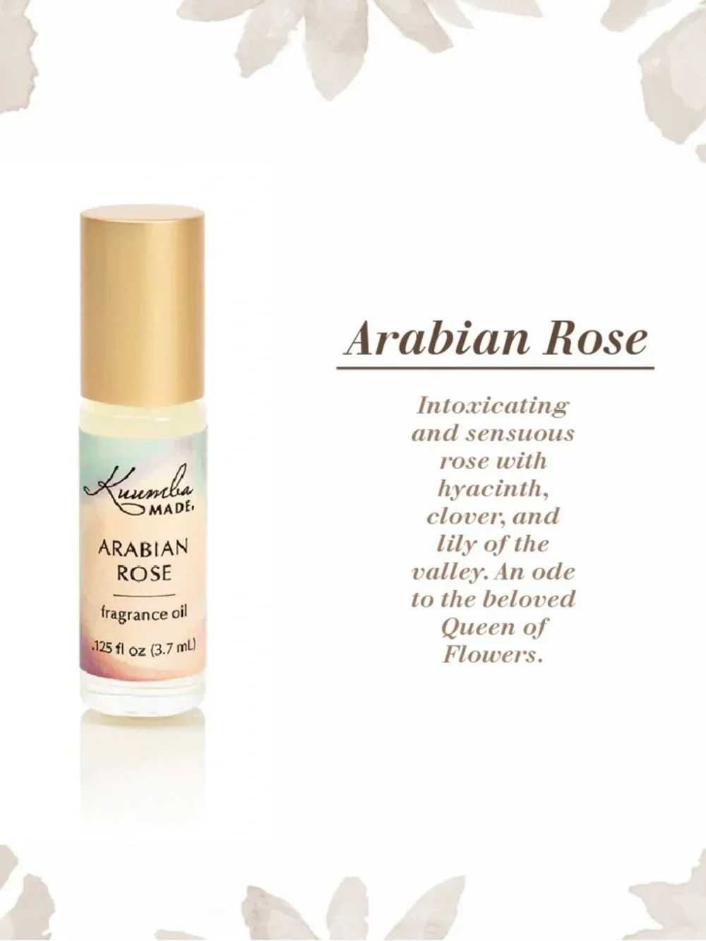 3/$12 Kuumba Made Arabian Rose Fragrance Oil .125oz